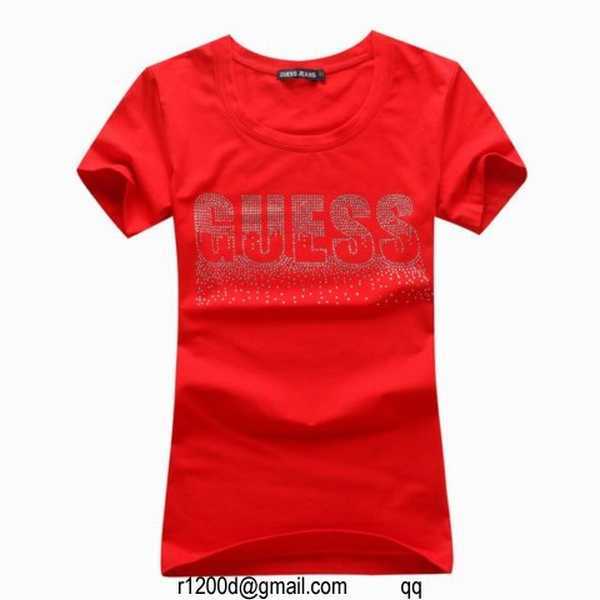 tee shirt femme guess pas cher