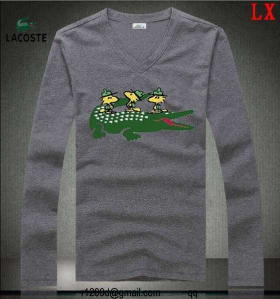 t shirt manche longue lacoste femme